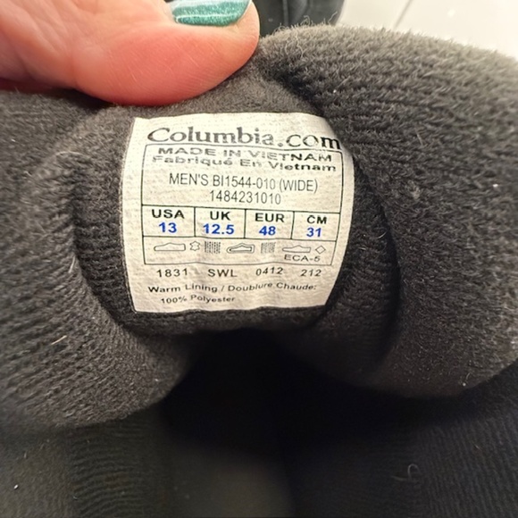Sz13 WIDE Columbia Mens Black Bugaboots Snow/Work Waterproof Winter Boots BM1544 main image 6